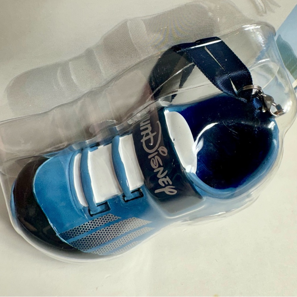 NWT. 2023 Disney RunDisney Race Season Blue Shoe Ornament Mickey Mouse
